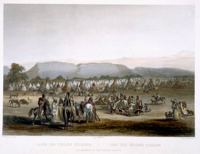 Encampment of the Piekann Indians, plate 43 from Volume 2 of 